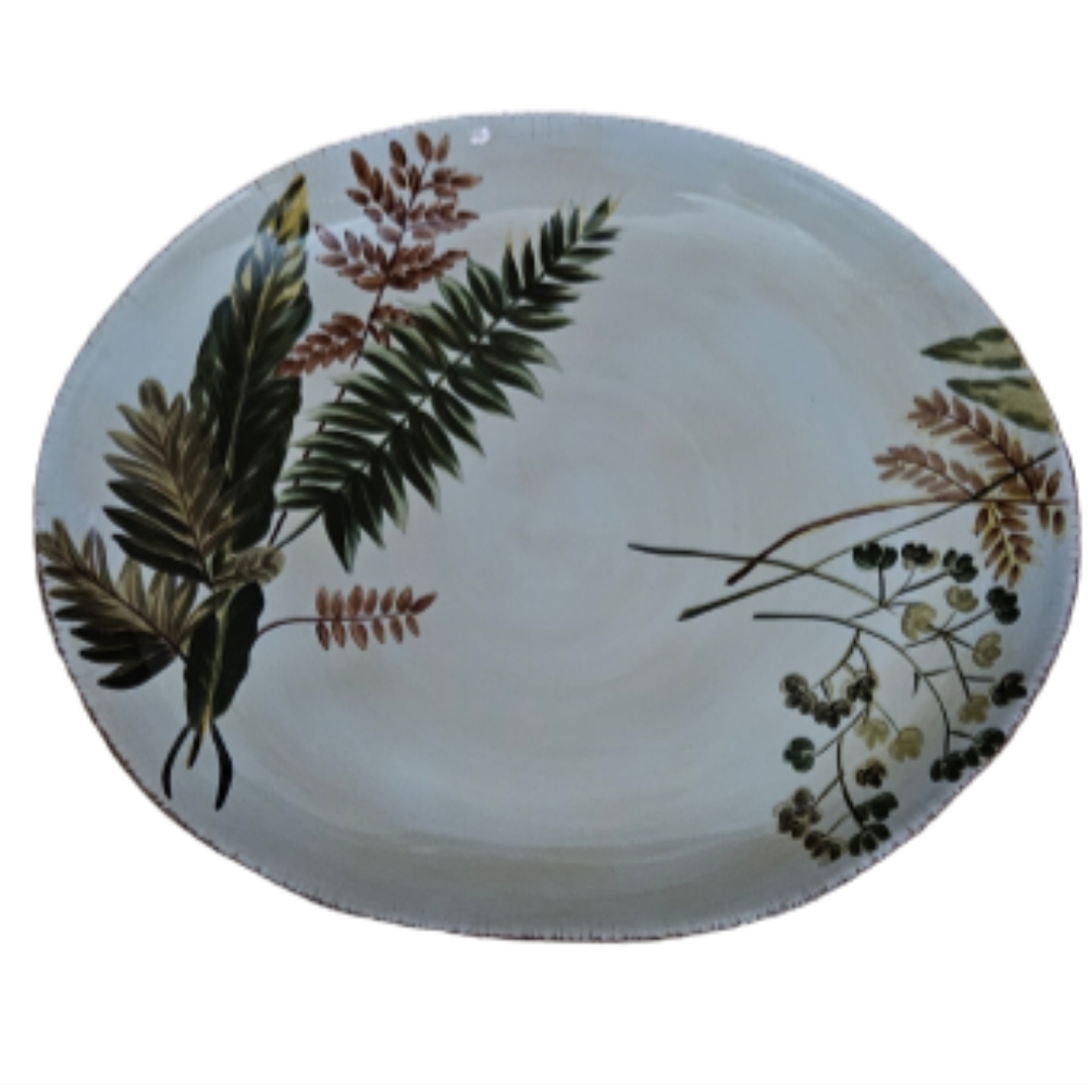 NWOT Vintage Ceramic Stoneware Serving Chop Plate Tabletops Gallery Maya